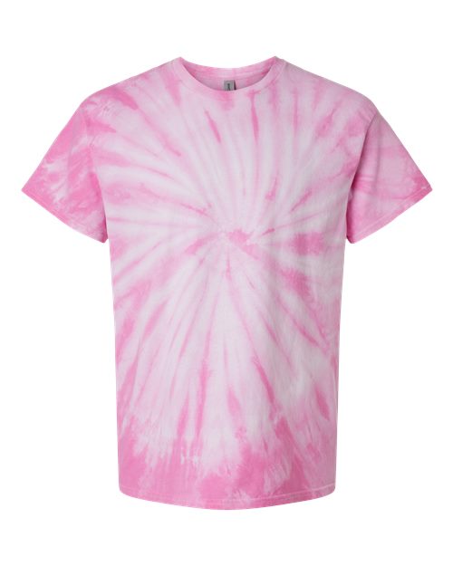 Dyenomite Cyclone Pinwheel 100% Cotton Unisex Tie-Dye T-Shirt Embroidery main image 0
