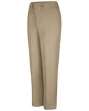 Red Kap Women's Elastic Insert Work Pants PT61 - Khaki - Unhemmed
