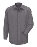 Bulwark Concealed-Gripper Pocketless Long Sleeve Shirt - CoolTouch® 2 SMS2