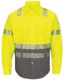 Bulwark Hi-Visibility Color Block Uniform Shirt - EXCEL FR® ComforTouch® - 7 oz. SLB4H