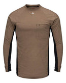 Bulwark Long Sleeve FR Two-Tone Base Layer with Concealed Chest Pocket - EXCEL FR MPS8