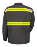 Red Kap Enhanced Visibility Perma-Lined Panel Jacket - Tall Sizes JT50ENT