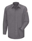 Bulwark Concealed-Gripper Pocketless Long Sleeve Shirt - CoolTouch® 2 - Tall Sizes SMS2T