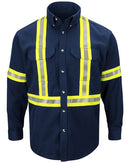 Bulwark Dress Uniform Shirt with CSA reflective trim - EXCEL FR® ComforTouch SLUC