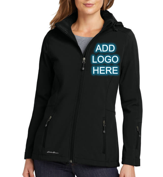 Custom Embroidered Eddie Bauer [EB537] Ladies Hooded Soft Shell Parka.