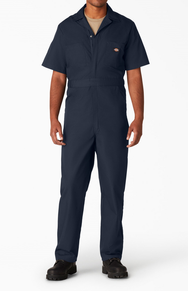 Dickies [33999] Dark Navy Short Sleeve Coverall. Live Chat For Bulk Discounts.