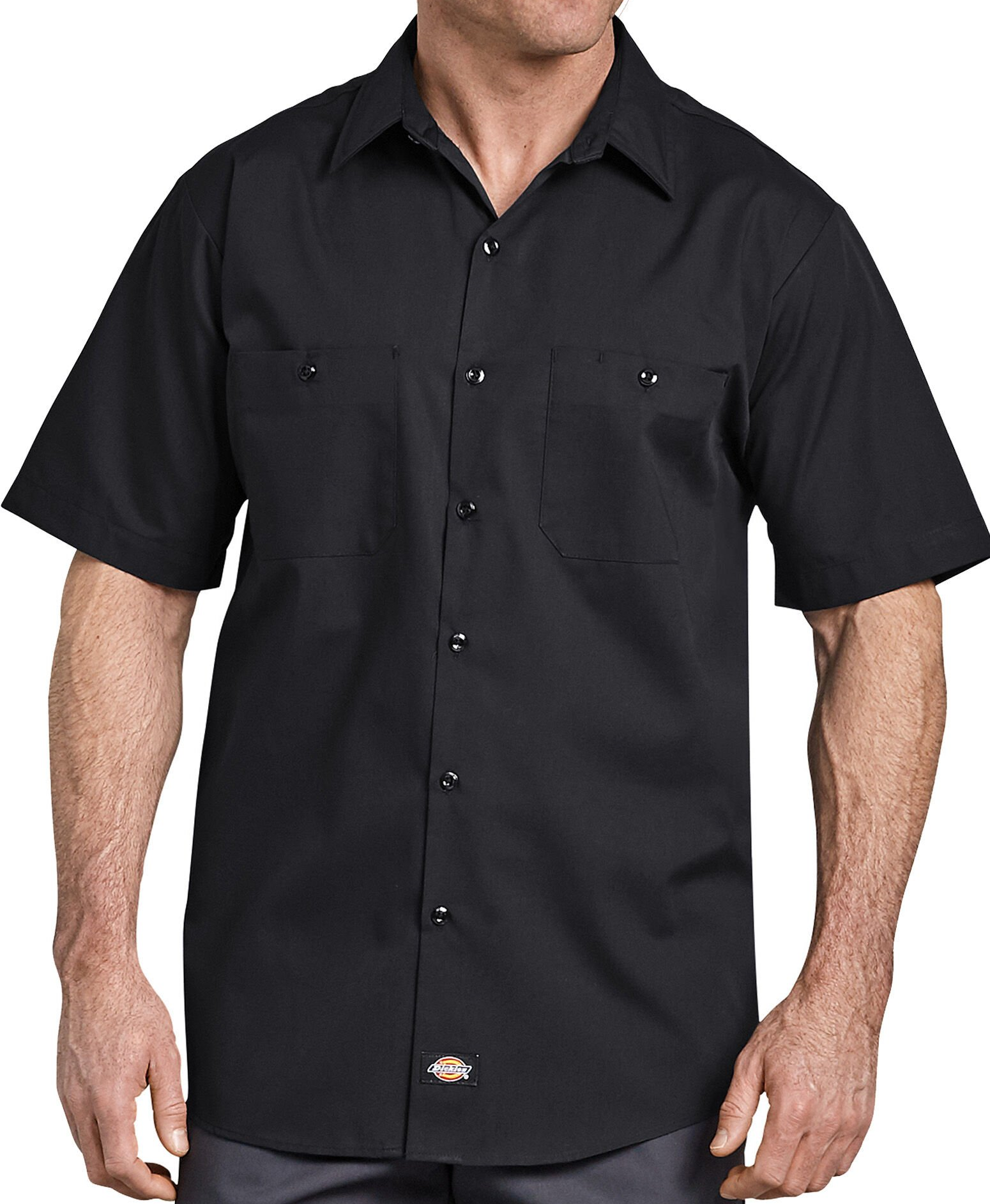 Short Sleeve Work Shirt, Black