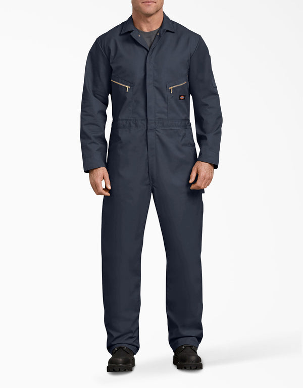 Dickies [48799] Black Deluxe Blended Long Sleeve Coverall. Live Chat For Bulk Discounts.