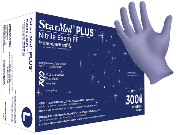 StarMed Plus [SMNP] Blue Nitrate 3 Mil Powder Free Exam Gloves (Case of 3000). Free Shipping. Live Chat for Bulk Discount Codes.
