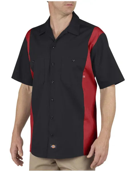 Dickies [LS524] Industrial Color Block Short Sleeve Shirt. Live Chat for Bulk Discounts.