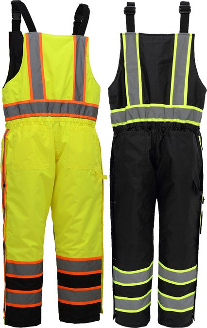 GSS Safety [8703] Premium Two Tone Poly-Filled Winter Insulated Bibs w/Multi Pockets. Live Chat for Bulk Discounts.