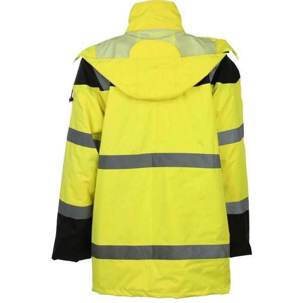 GSS Safety [8501] Class 3 Waterproof Fleece-Lined Parka Jacket - Lime with Black Bottom. Live Chat for Bulk Discounts.