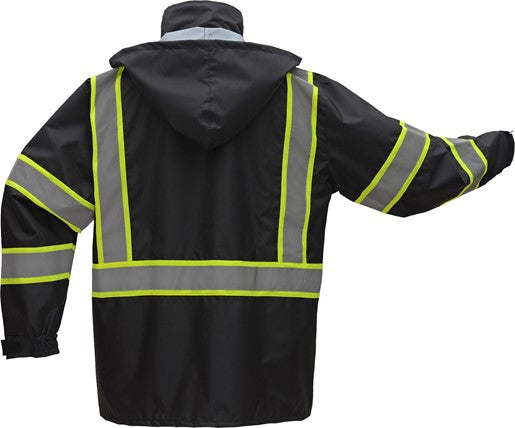 GSS Safety [6005/6007] Premium Two Tone Hooded Rain Coat with Black Bottom. Live Chat For Bulk Discounts.
