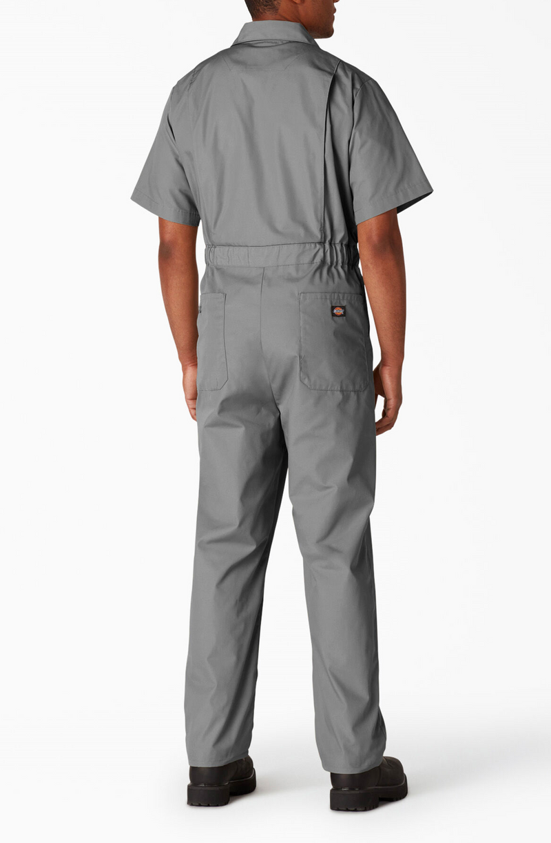 Dickies [3339] Grey Short Sleeve Coverall. Live Chat For Bulk Discounts.