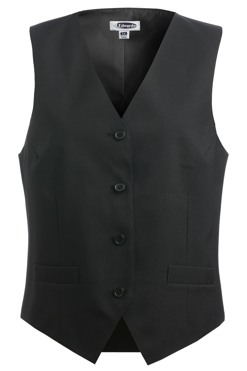Edwards Garment [7490] Essential Polyester Vest. Live Chat For Bulk Discounts.