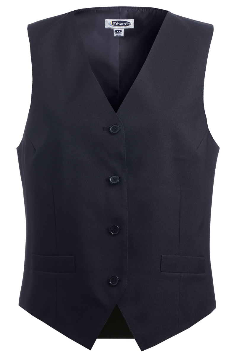 Edwards Garment [7490] Essential Polyester Vest. Live Chat For Bulk Discounts.