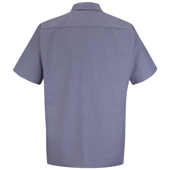 Red Kap [SP24] Short Sleeve Geometric Micro-Check Work Shirt. Live Chat for Bulk Discounts.