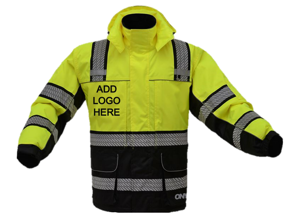 GSS Safety [8505] Hi Vis Onyx Ripstop 3 in 1 Winter Parka Jacket. Add Your Logo. Live Chat For Bulk Discounts.