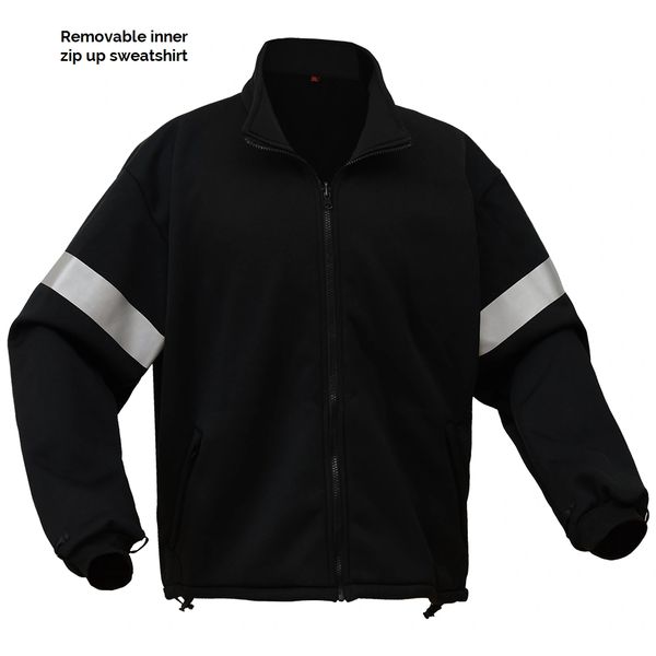 GSS Safety [8003] Class 3 3-IN-1 Waterproof Bomber with New Removable Fleece - Lime with Black Bottom.  Live Chat for Bulk Discounts.