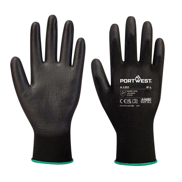 A120-Black.  PU Palm Glove.  Live Chat for Bulk Discounts