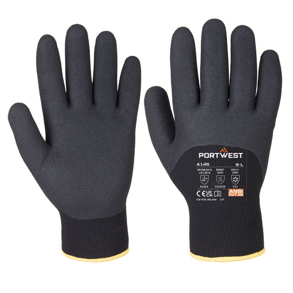A146-Black.  Arctic Winter Glove - Nitrile Sandy.  Live Chat for Bulk Discounts