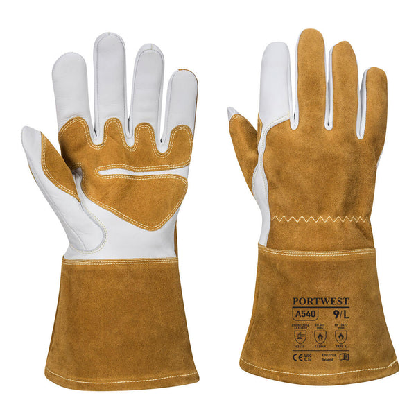 A540-Brown.  Ultra Welding Gauntlet.  Live Chat for Bulk Discounts