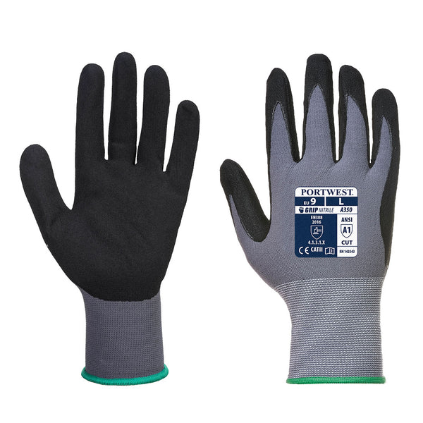 VA350-Gray/Black.  Vending DermiFlex Glove.  Live Chat for Bulk Discounts