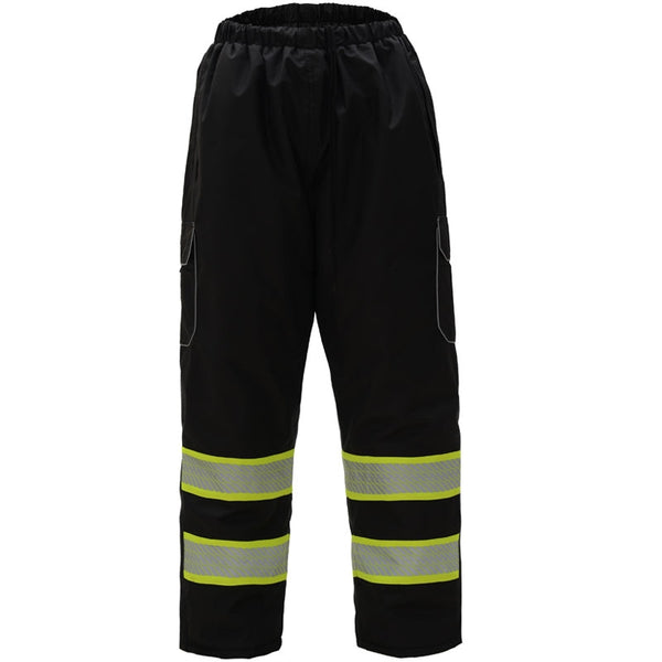 GSS Safety [8713] ONYX Ripstop Poly Filled Insulated Winter Pants w/Segment Tape - Black. Live Chat for Bulk Discounts.