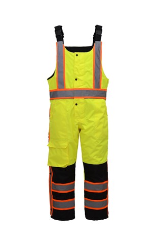 GSS Safety [8701] Hi Vis Class E Premium Two Tone Poly-Filled Winter Insulated Bibs w/Multi Pockets. Live Chat for Bulk Discounts.
