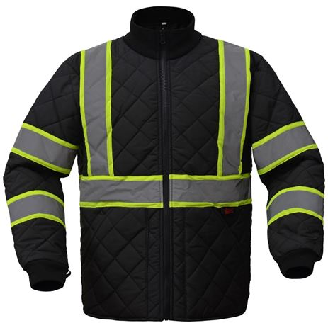 GSS Safety [8009] Lightweight Quilted Black Jacket. Live Chat for Bulk Discounts.