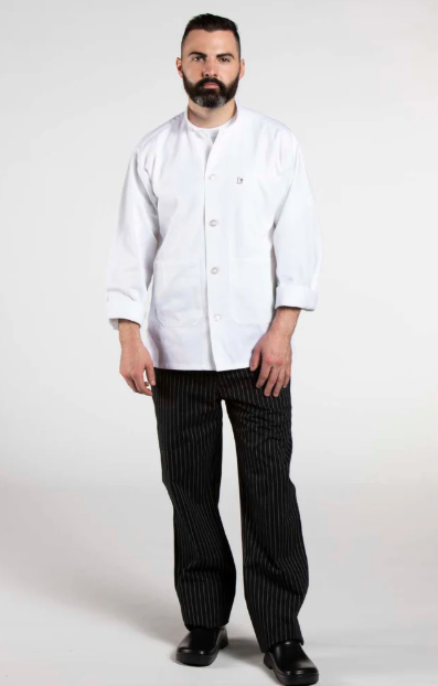 Single Breasted Server Coat #0420. Live Chat For Bulk Discounts.