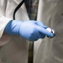 Gloveworks Extended Cuff Exam Grade Blue Nitrile Gloves.  7 mil, 12 inches long, Latex Free, Powder Free, Textured, Disposable [GPNHD], Case of 500.  Live Chat for Bulk Discounts.