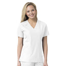 Women's Twill V-Neck Scrub Top. Live Chat for Bulk Discounts