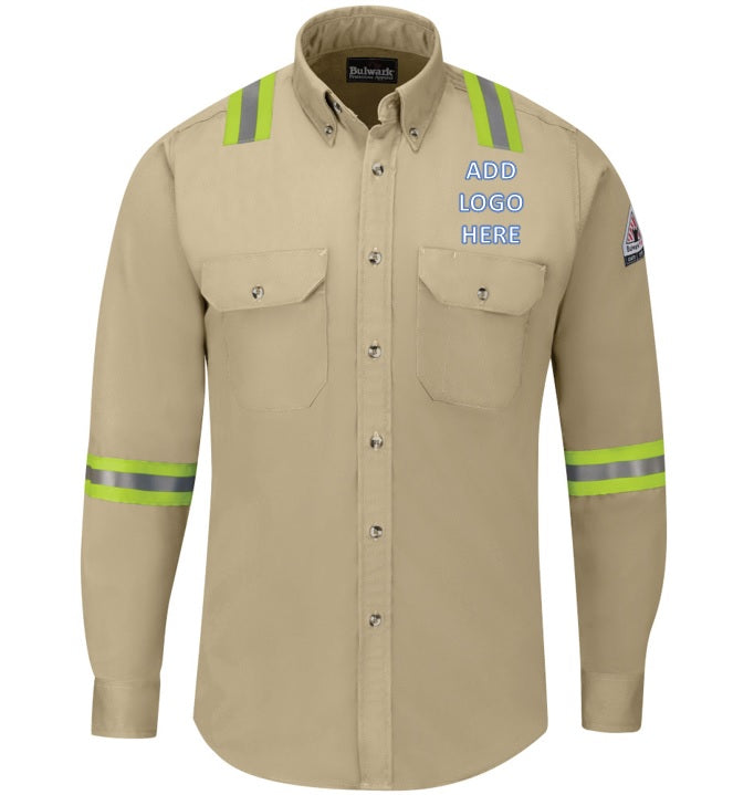 Bulwark [SLEV] Men's Midweight FR Enhanced Visibility Shirt. Live Chat