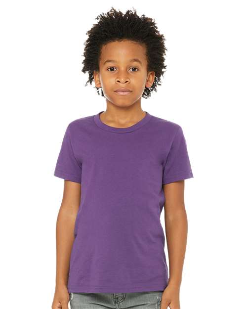 BELLA + CANVAS Youth Jersey Tee 3001Y - Royal Purple