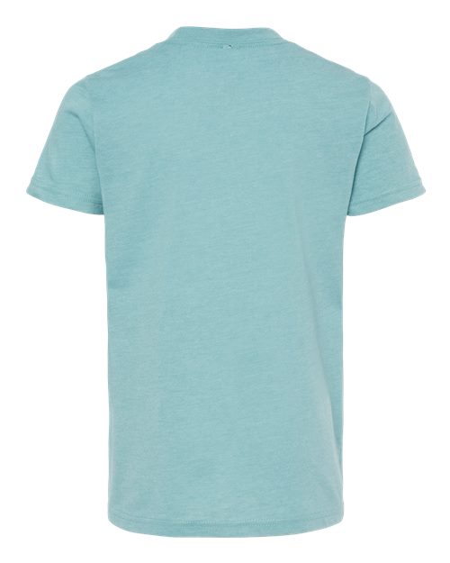 BELLA + CANVAS Youth CVC Jersey Tee 3001YCVC - Heather Blue Lagoon
