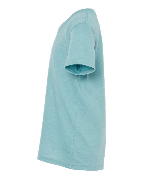 BELLA + CANVAS Youth CVC Jersey Tee 3001YCVC - Heather Blue Lagoon