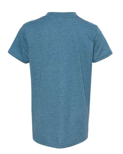 BELLA + CANVAS Youth CVC Jersey Tee 3001YCVC - Heather Deep Teal