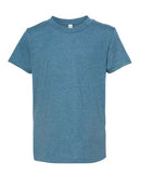 BELLA + CANVAS Youth CVC Jersey Tee 3001YCVC - Heather Deep Teal