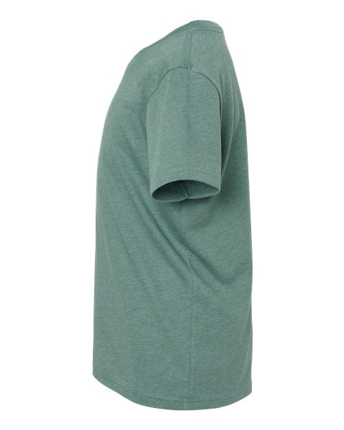 BELLA + CANVAS Youth CVC Jersey Tee 3001YCVC - Heather Dusty Blue