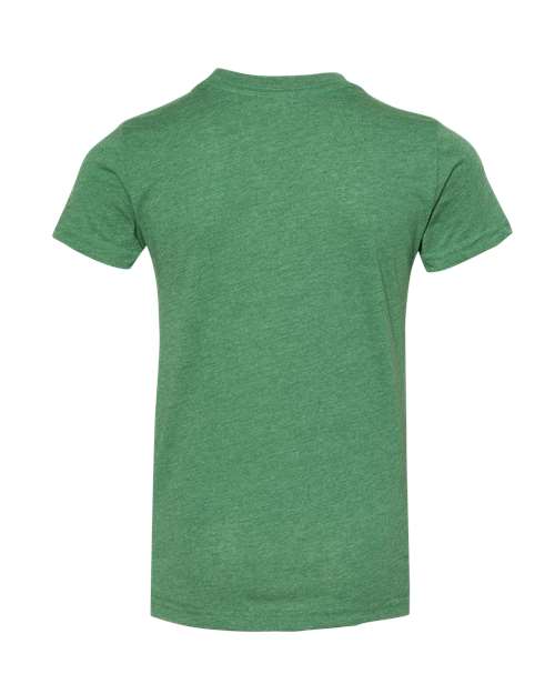 BELLA + CANVAS Youth CVC Jersey Tee 3001YCVC - Heather Grass Green