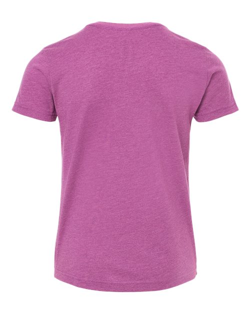 BELLA + CANVAS Youth CVC Jersey Tee 3001YCVC - Heather Magenta