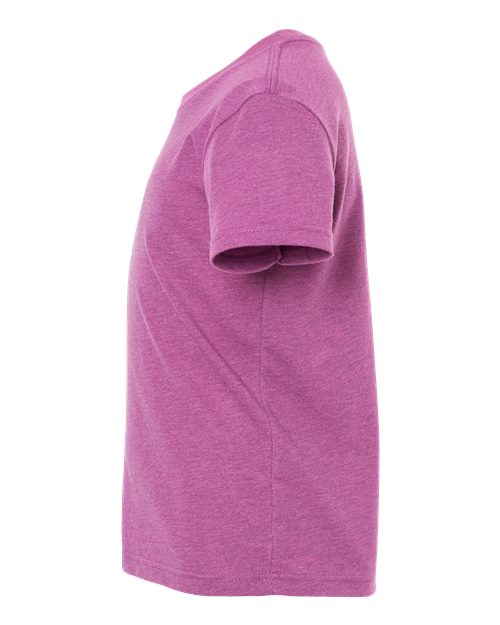 BELLA + CANVAS Youth CVC Jersey Tee 3001YCVC - Heather Magenta