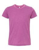 BELLA + CANVAS Youth CVC Jersey Tee 3001YCVC - Heather Magenta