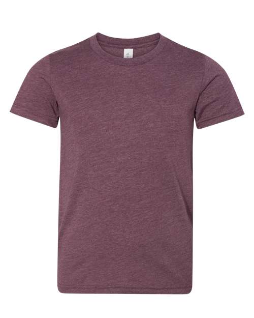 BELLA + CANVAS Youth CVC Jersey Tee 3001YCVC - Heather Maroon