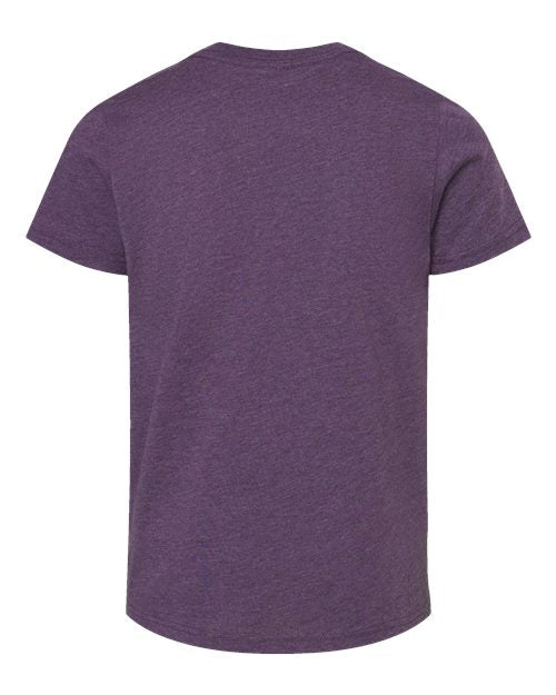 BELLA + CANVAS Youth CVC Jersey Tee 3001YCVC - Heather Team Purple