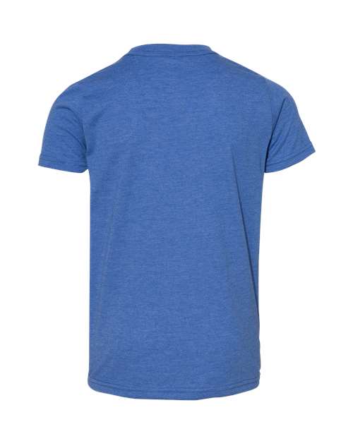 BELLA + CANVAS Youth CVC Jersey Tee 3001YCVC - Heather True Royal