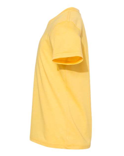 BELLA + CANVAS Youth CVC Jersey Tee 3001YCVC - Heather Yellow Gold