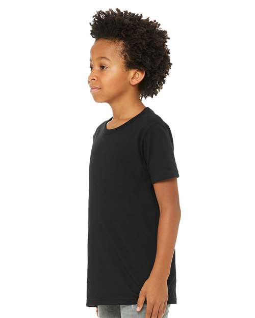BELLA + CANVAS Youth CVC Jersey Tee 3001YCVC - Solid Black Blend