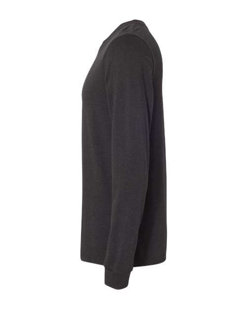 BELLA + CANVAS Heather CVC Long Sleeve Tee 3501CVC - Black Heather